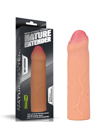 Add 1"" Revolutionary Silicone Nature Extender Uncircumcised