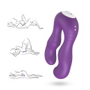 Wibrator dla par Seraph Purple - dwustronny stymulator silikonowy z 18 trybami wibracji, 14,7 × 10,5 × 3,9 cm - 7