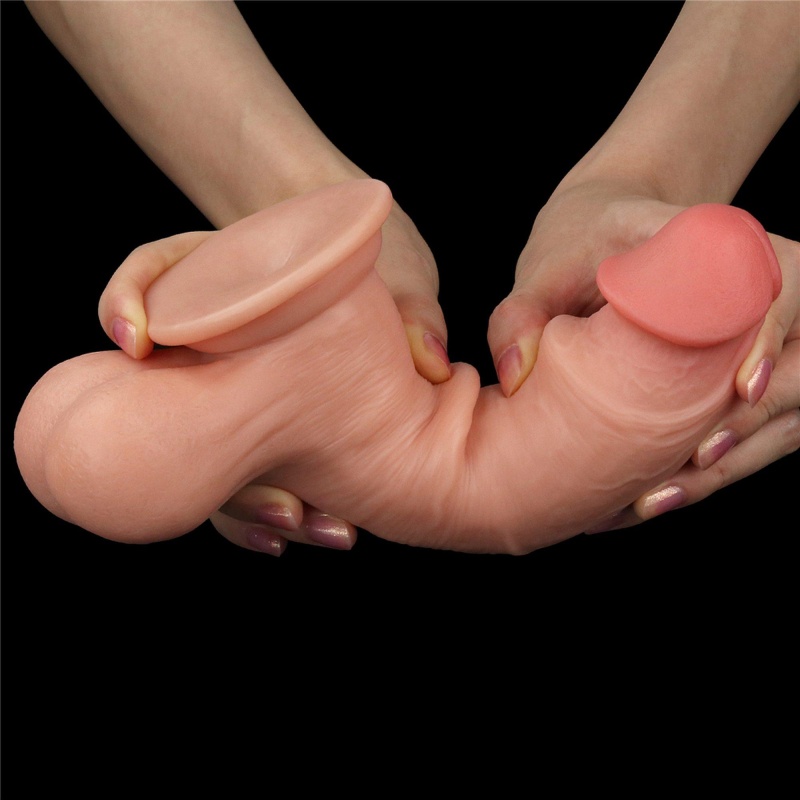 Sliding Skin Dual Layer Dong z jądrami 19,8 cm - 7