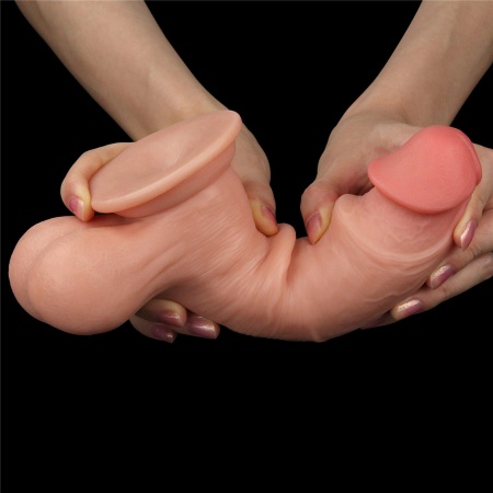 Sliding Skin Dual Layer Dong z jądrami 19,8 cm - 7