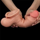 Sliding Skin Dual Layer Dong z jądrami 19,8 cm - 7