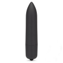 Pocisk wibrujący Bullet Long 9 cm – jeden tryb, czarny matowy - 1