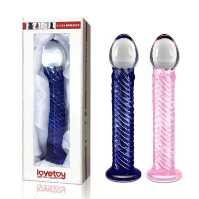 Szklane Dildo Glass Romance Pink 19 cm Zakrzywione - 1 2