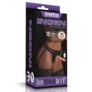 Strap-on z wibratorem Easy Strapon 7.0'' (18 cm) - Czarny z czerwonymi wstawkami - 1