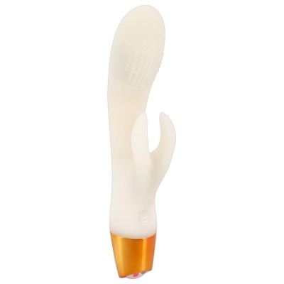 Wibrator króliczek GITD Rabbit – silikon świecący w ciemności, 2 silniki, 10 trybów wibracji, 19,5 cm - 1 2
