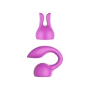 Nasadki silikonowe Attachments Personal Massager Fuchsia do masażera The Personal Wand - wygięta szyjka G-spot 13 cm i końcówka - 1