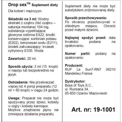 Krople DROP SEX 20 ml na libido - 1 2