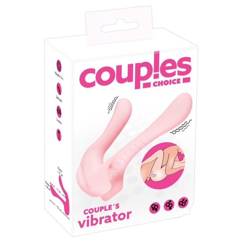 Wibrator dla par Couples Choice Couples Vibrato z 2 silnikami i 10 trybami wibracji, długość 13,1 cm, Ø 2,8 cm - 1
