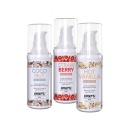 Żel do masażu ocieplający Exsens Let's Travel! Truskawka, Hot Vanilla, Kokos 3 x 30 ml - 3