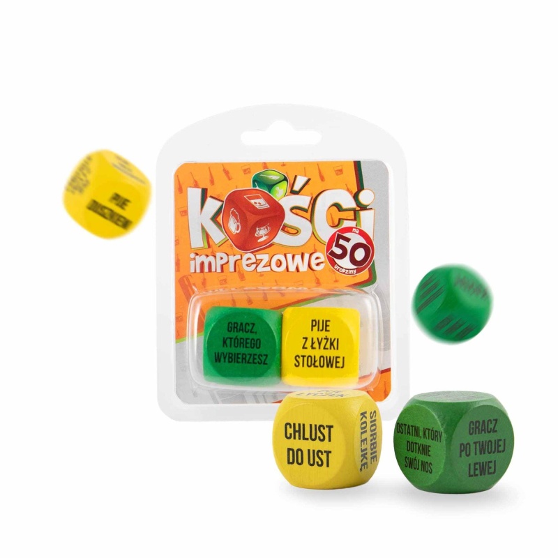 Kości imprezowe z zadaniami do picia na 50. urodziny - 1