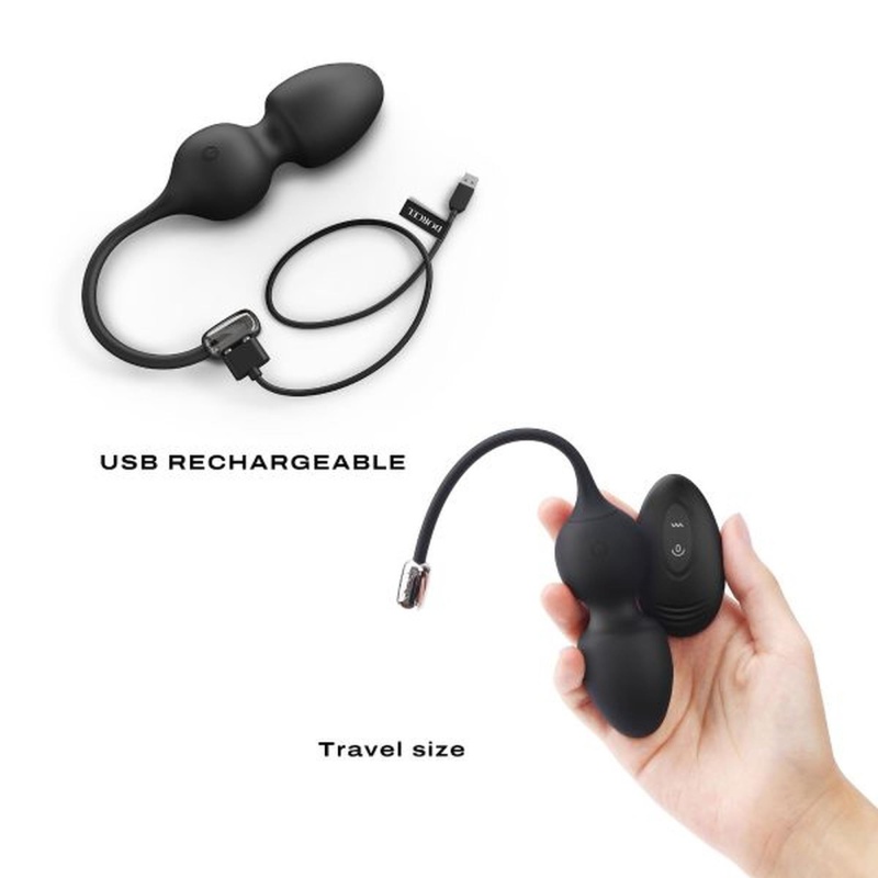 Kulki gejszy Love Balls Black z technologią Magnetic Tech i pilotem, 22 x 3,5 cm - 4