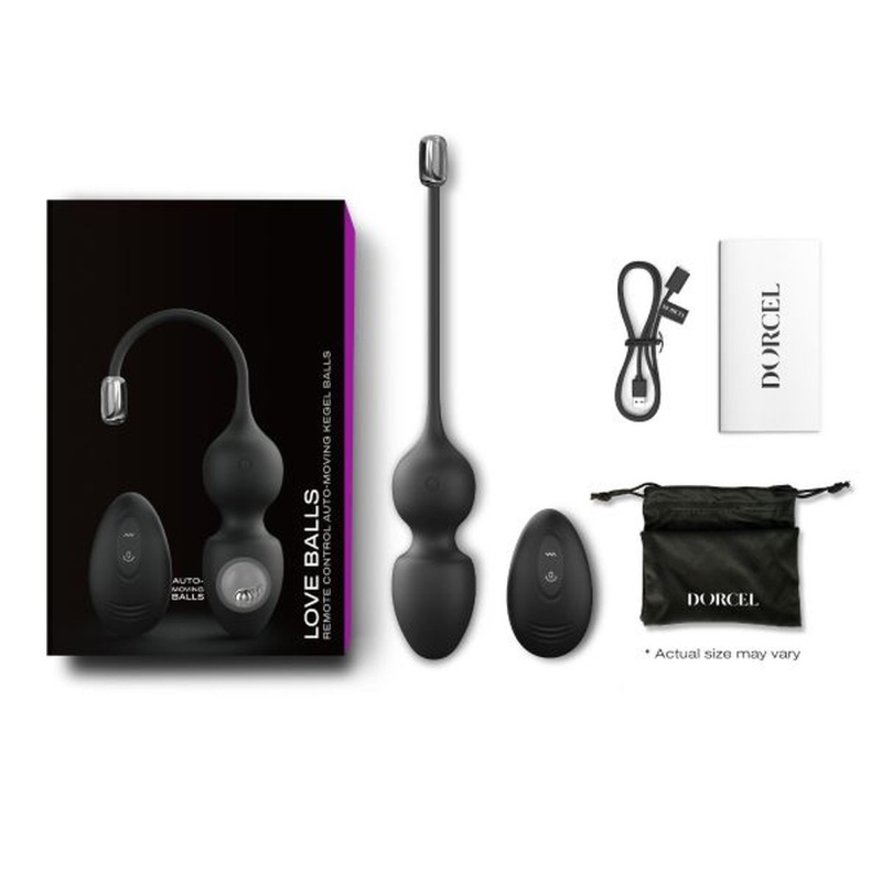 Kulki gejszy Love Balls Black z technologią Magnetic Tech i pilotem, 22 x 3,5 cm - 6