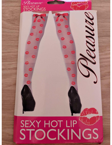 Pleasure SEXY HOT LIP STOCKINGS
