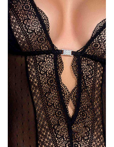 Bielizna-CLARISSE CORSET black S/M - Casmir