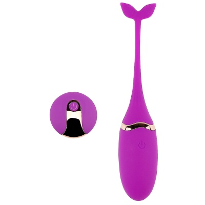 Jajko wibracyjne Vibratong Egg z pilotem, fioletowe, 10 cm - 1