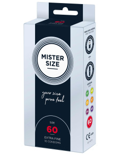 MISTER SIZE 60mm Condoms 10pcs Natural