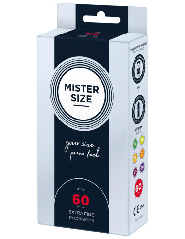 MISTER SIZE 60mm Condoms 10pcs Natural