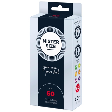 MISTER SIZE 60mm Condoms 10pcs Natural - 1