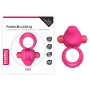 Podwójny wibracyjny pierścień Power Clit Duo Silikonowy Różowy 2,5 cm - 1