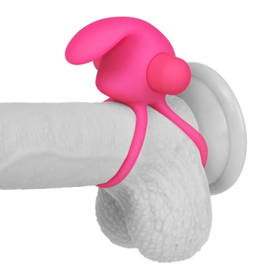 Podwójny wibracyjny pierścień Power Clit Duo Silikonowy Różowy 2,5 cm - 1 2