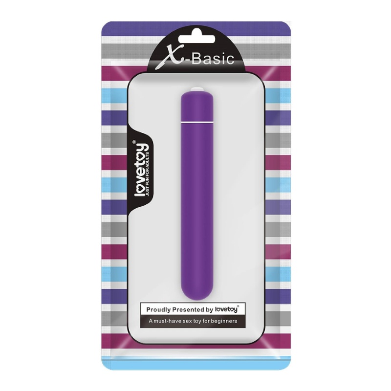 Wibrator punktowy X-Basic Bullet – 10 trybów, fioletowy, 13,26 cm - 1