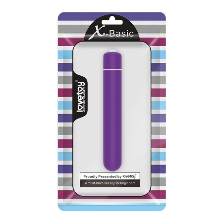 Wibrator punktowy X-Basic Bullet – 10 trybów, fioletowy, 13,26 cm - 1