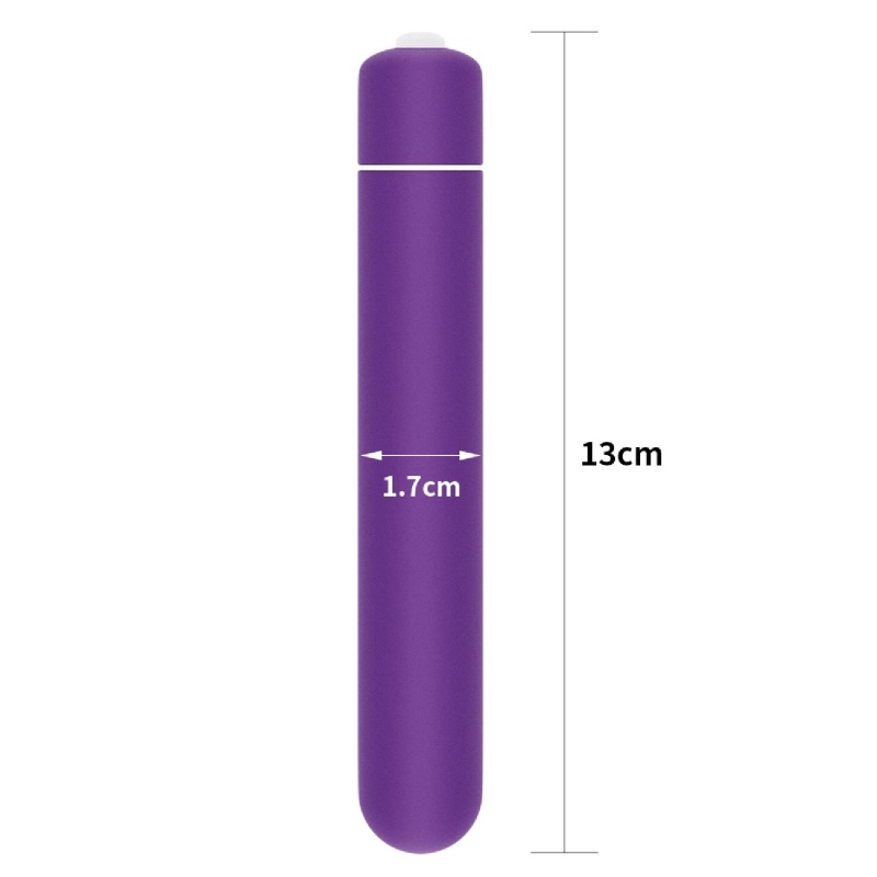 Wibrator punktowy X-Basic Bullet – 10 trybów, fioletowy, 13,26 cm - 2