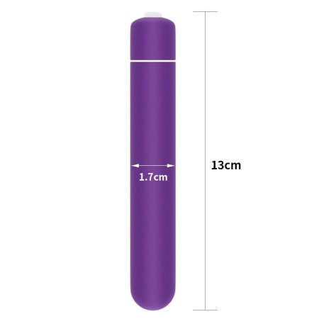 Wibrator punktowy X-Basic Bullet – 10 trybów, fioletowy, 13,26 cm - 2