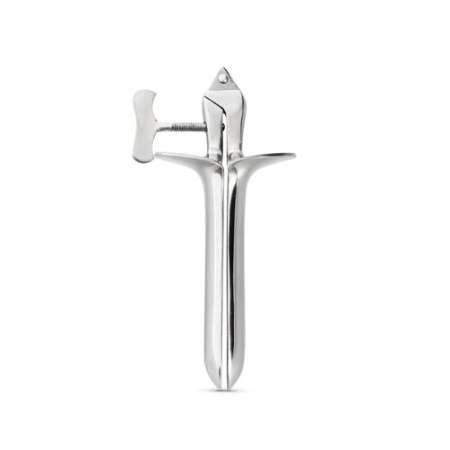 Wziernik pochwy Collins - regulowana nakrętka motylkowa, stal nierdzewna, długość 16 cm, głębokość wsunięcia 9 cm - 2