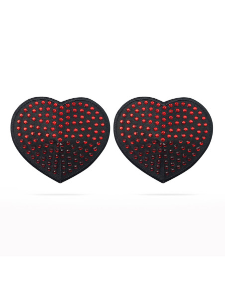 Reusable Red Diamond Heart Nipple Pasties