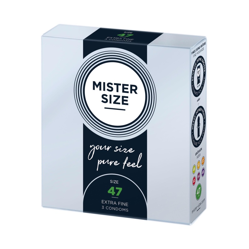 MISTER SIZE 47mm Condoms 3pcs Natural - 1