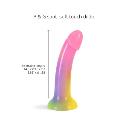 Dildo Stargazer - zakrzywiona konstrukcja z płynnego silikonu, z przyssawką, długość wkładana 14,8 cm - 3