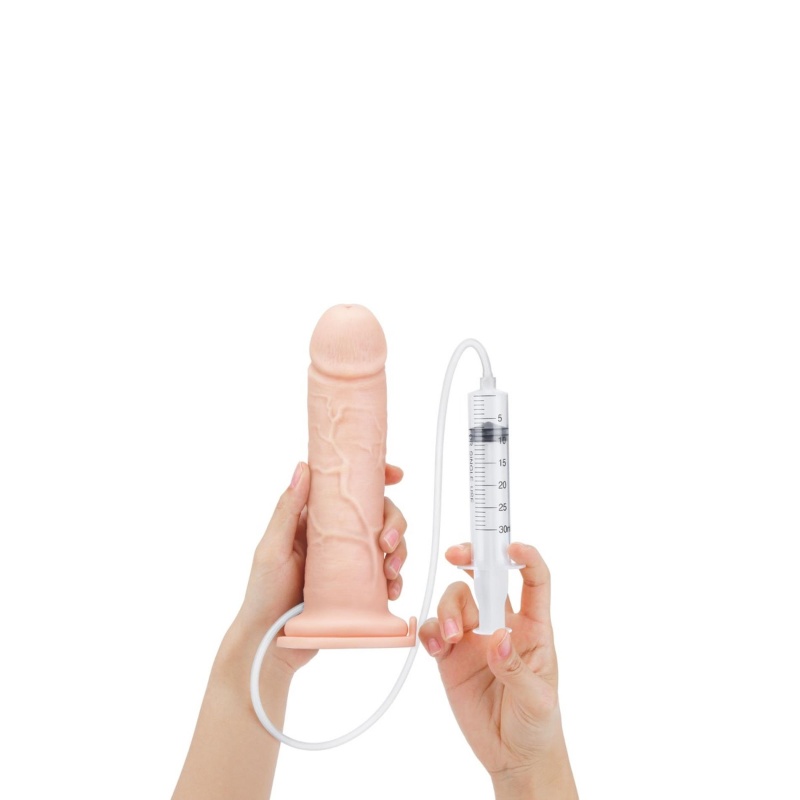 Dildo Realistyczne Ultracock Squirting z Mechanizmem Strzykawki 20,3 cm - 5