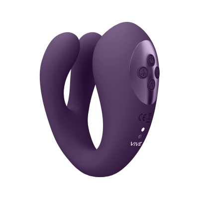 Yoko - Triple Action Vibrator Dual Prongs with Clitoral Pulse Wave - 1