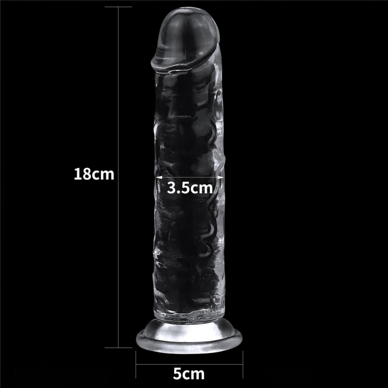 Dildo LoveToy Flawless Clear 7'' przezroczyste - 7