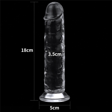 Dildo LoveToy Flawless Clear 7'' przezroczyste - 7