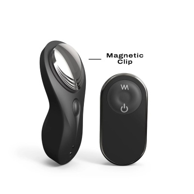 Wibrator łechtaczkowy Discreet Vibe+ z klipsem magnetycznym i pilotem zdalnym, 9,3 cm - 1 2