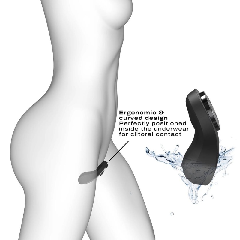 Wibrator łechtaczkowy Discreet Vibe+ z klipsem magnetycznym i pilotem zdalnym, 9,3 cm - 4