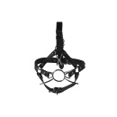 Head Harness with Spider Gag and Nose Hooks - Black - 5