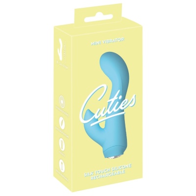 Wibrator mini Cuties Blue 4 - 10 trybów, elastyczny stymulator łechtaczki, 13,7 cm - 1