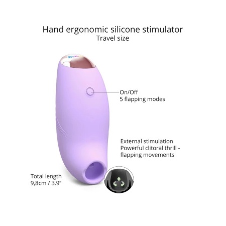 Stymulator łechtaczki Believer Viva Mauve - konstrukcja Flapping, silikon medyczny i ABS, 9,8 × 4,2 cm - 2