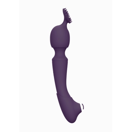 Wibrator dwustronny Nami Purple z 2 silnikami F1 i 4 przystawkami, długość 21,8 cm, średnica 3,3 cm - 2