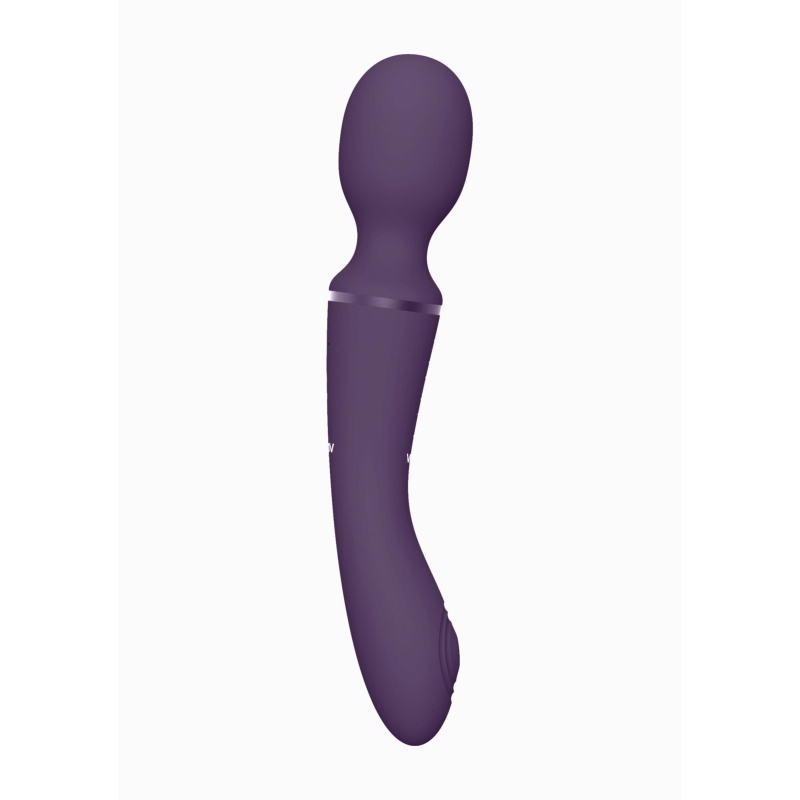 Wibrator dwustronny Nami Purple z 2 silnikami F1 i 4 przystawkami, długość 21,8 cm, średnica 3,3 cm - 3