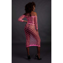 Long Sleeve Crop Top and Long Skirt - Pink - 5