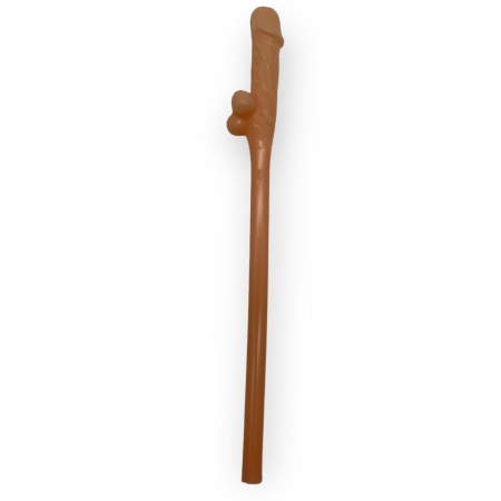 Słomki do picia Penis Drinking Straws 19 cm, 10 sztuk, pomarańczowe - 3