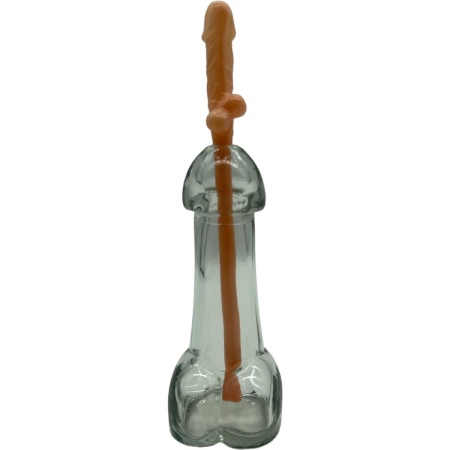 Słomki do picia Penis Drinking Straws 19 cm, 10 sztuk, pomarańczowe - 5