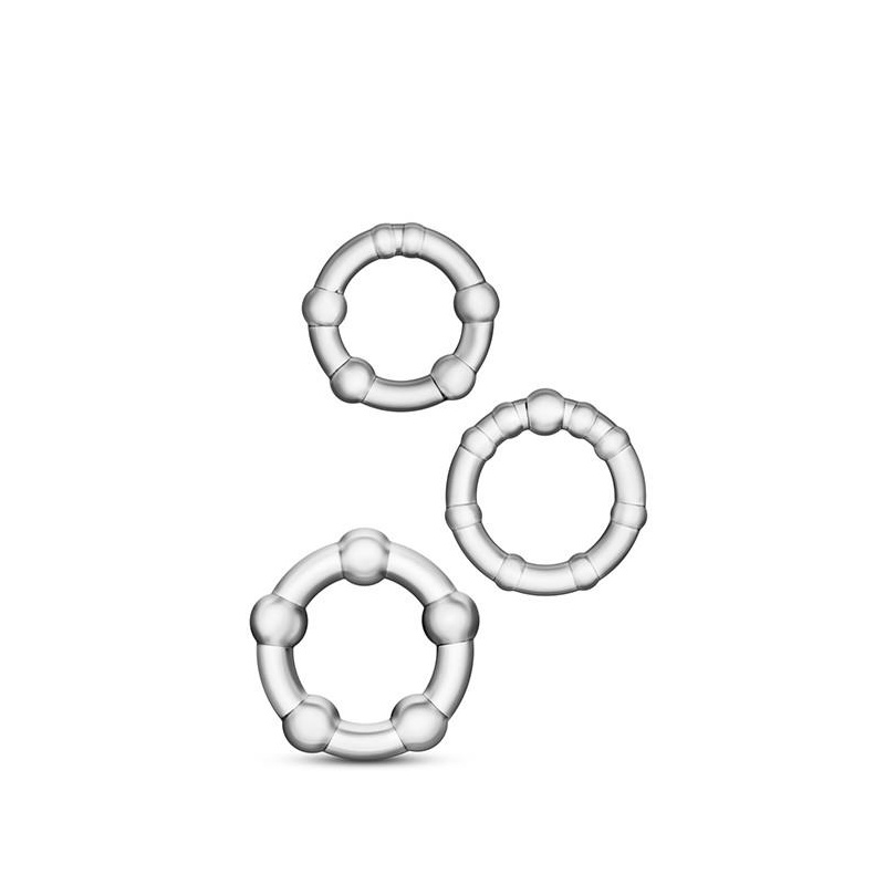 STAY HARD BEADED COCKRINGS CLEAR - 2