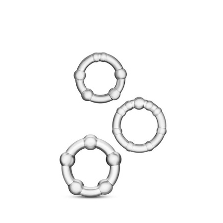 STAY HARD BEADED COCKRINGS CLEAR - 2