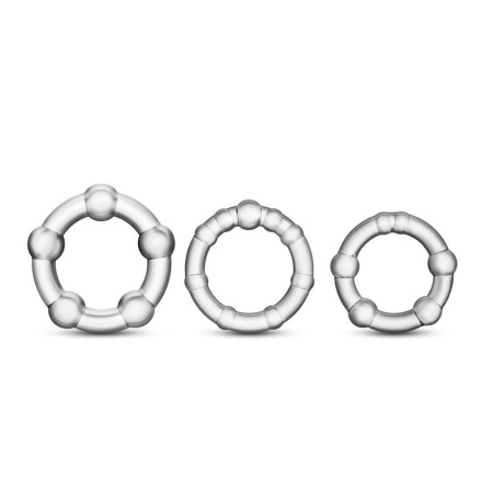 STAY HARD BEADED COCKRINGS CLEAR - 3