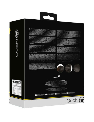 Mask with Brown Ponytail - Black